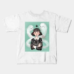 The girl with the ghosts Kids T-Shirt